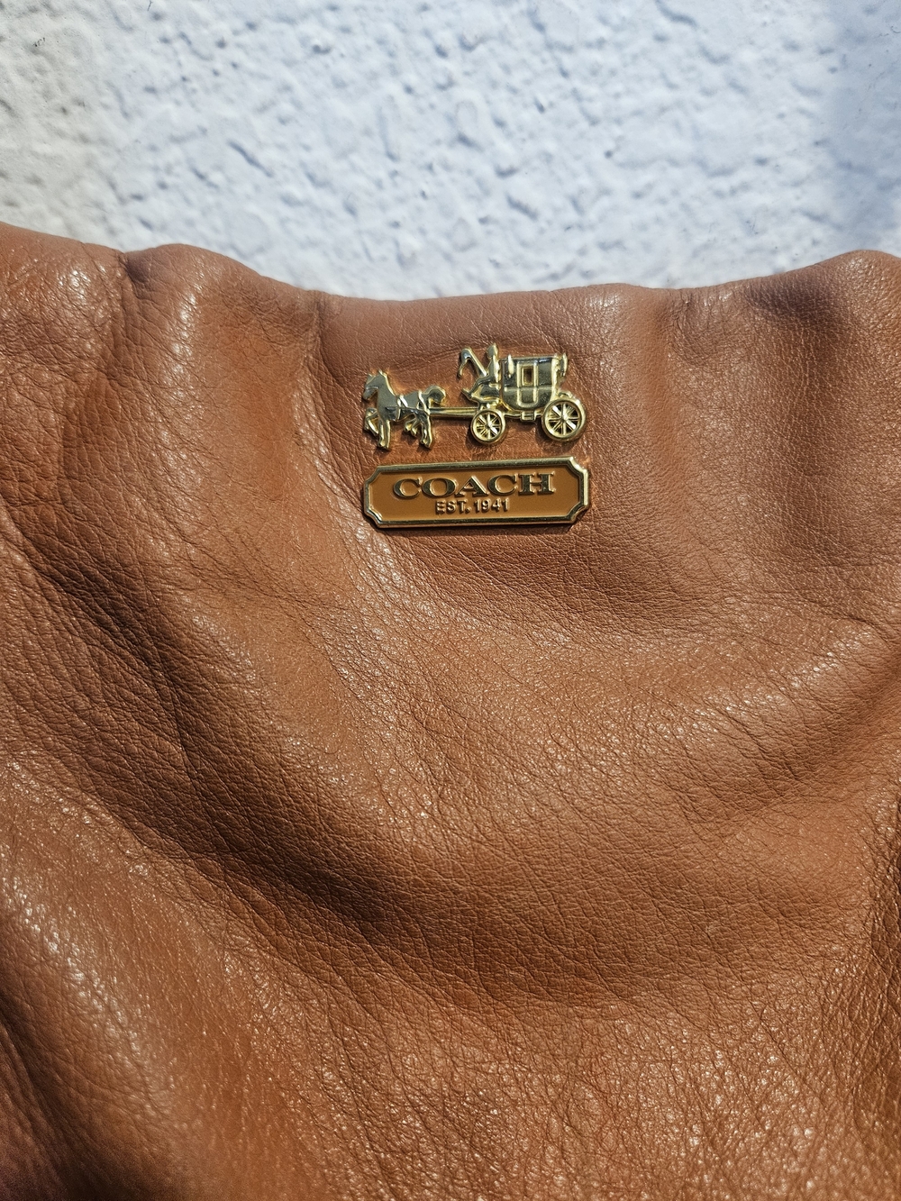 Coach Madison Isabelle Caramel Brown Pebbled Leather Hobo Bag 21224 - Picture 2 of 10